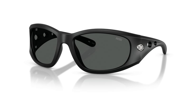 Diesel DL3012U in Black Matte / Dark Grey (200287) - Front View