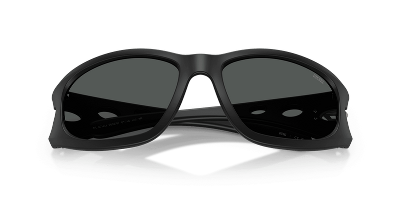 Diesel DL3012U in Black Matte / Dark Grey (200287) - Side View