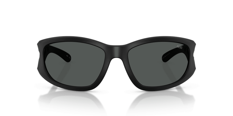 Diesel DL3012U in Black Matte / Dark Grey (200287) - Back View