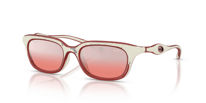 Diesel DL3013U in White Barrelling Red / Gradient Mirror Red (20107E) - Alternate View