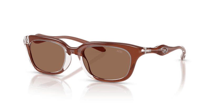 Diesel DL3013U in Crystal/Brown / Dark Brown (203373) - Alternate View