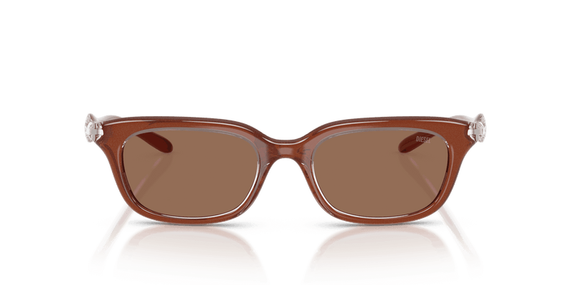 Diesel DL3013U in Crystal/Brown / Dark Brown (203373) - Alternate View