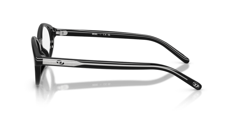 Diesel DL4015U in Solid Black / Demo Lens - Side View
