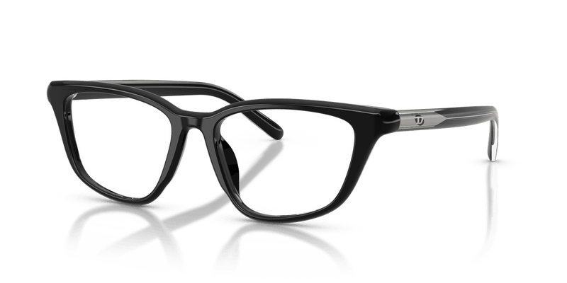 Diesel DL4016F in Solid Black / Demo Lens - Front View