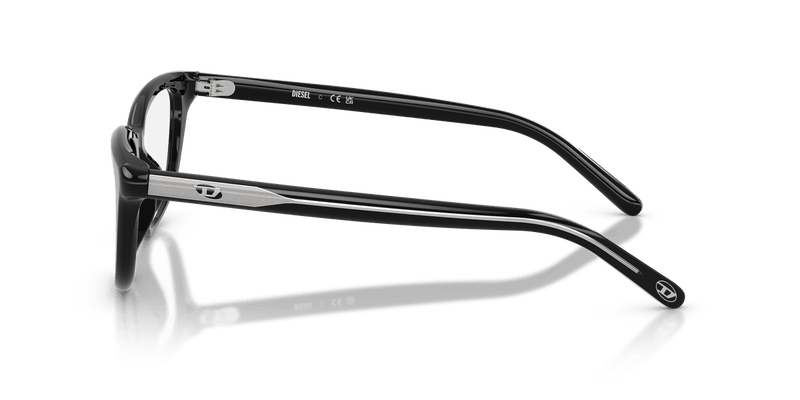Diesel DL4016U in Solid Black / Demo Lens - Side View