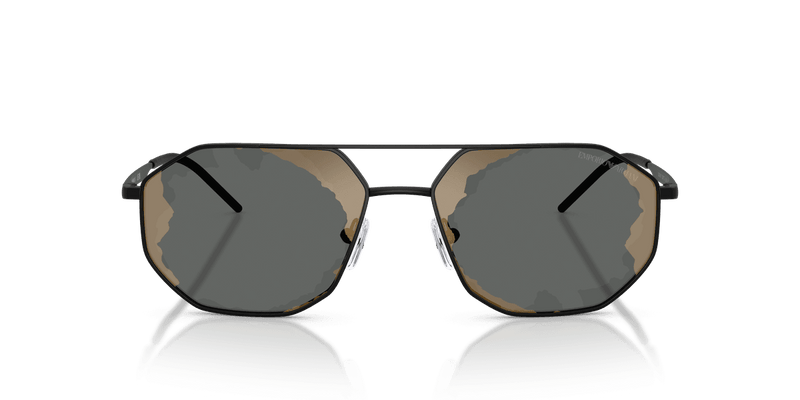 Emporio Armani EA2147 in Matte Black / Black Red Mirror (30017G) - Back View