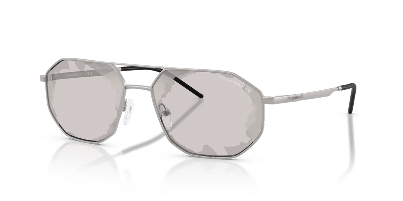 Emporio Armani EA2147 in Matte Silver / Smoke Mirror Black (30157F) - Alternate View