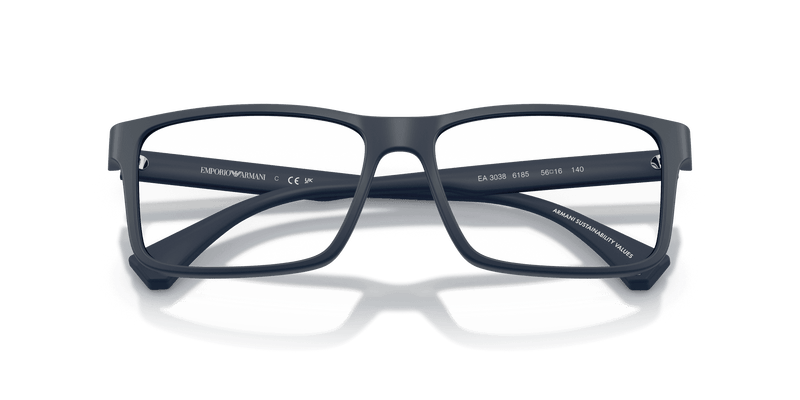 Emporio Armani EA3038 in Matte Blue (6185) - Side View