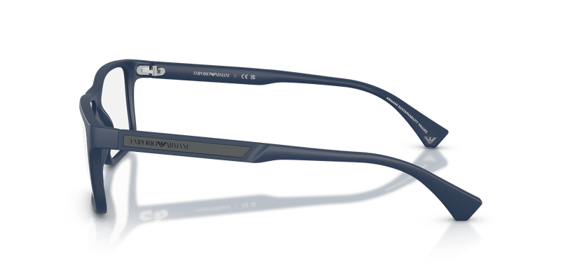 Emporio Armani EA3038 in Matte Blue (6185) - Temple Detail