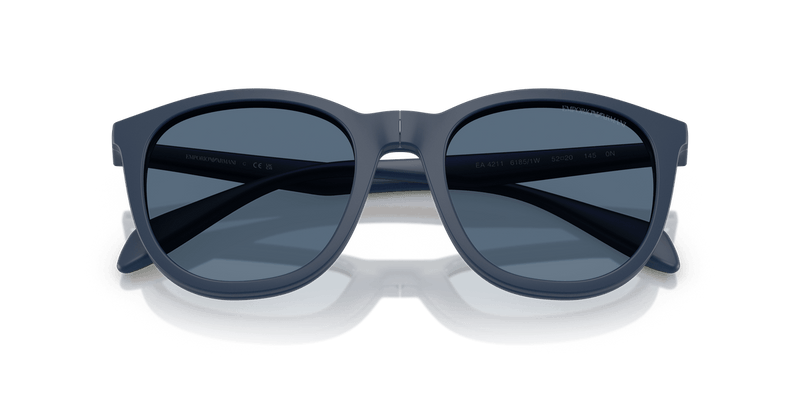 Emporio Armani EA4211 in Matte Blue / Clear (61851W) - Temple Detail