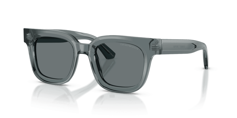Emporio Armani EA4271F in Shiny Transparent Grey / Dark Blue (636480) - Front View