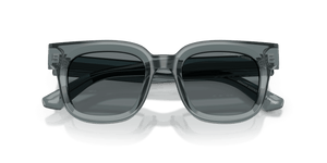 Shiny Transparent Grey / Dark Blue (636480)