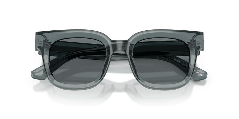 Emporio Armani EA4271F in Shiny Transparent Grey / Dark Blue (636480) - Side View