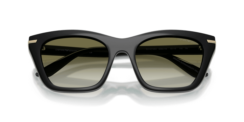 Emporio Armani EA4274BU in Shiny Dark Green / Clear (63801W) - Back View