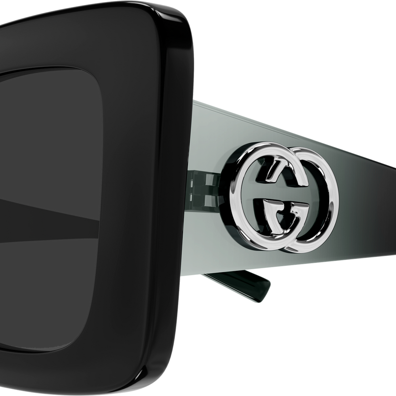 Gucci GG2025S in Black (001) - Back View