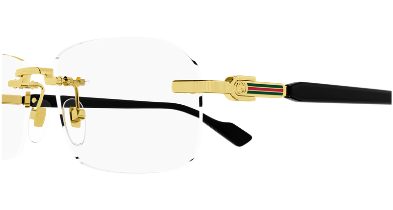 Gucci GG1221O Eyeglasses in Gold (001) - Back View