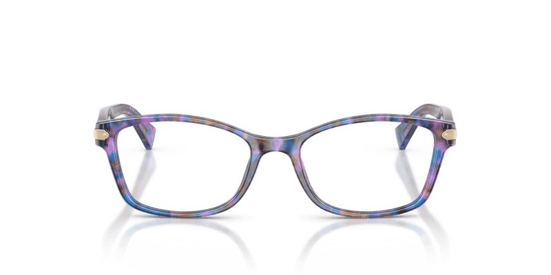 Coach HC6065 in Purple Confetti Tortoise / Demo Lens - Temple Detail
