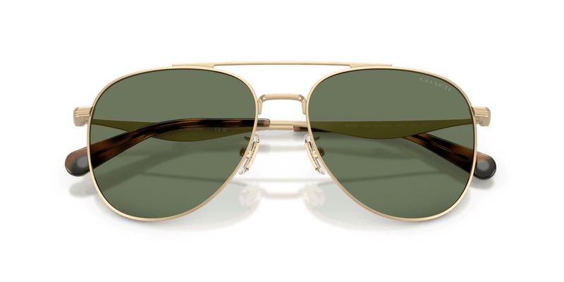 Coach CDP40 HC7190 in Satin Light Gold / Green Solid (900582) - Alternate View