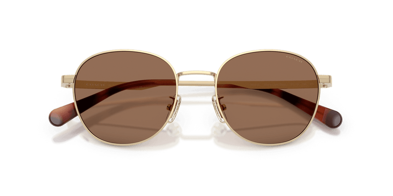 Coach CDP36 HC7191 in Shiny Light Gold / Brown Solid (900513) - Side View