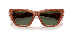 Caramel Tortoise / Green Solid Polarized (57749A)