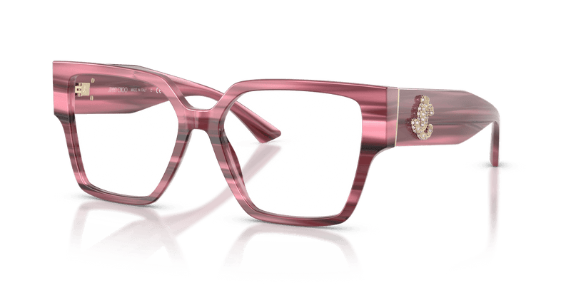 Jimmy Choo JC3032B in Striped Cranberry (5064) - Alternate View