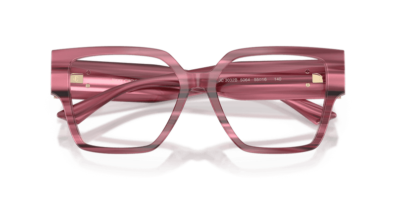 Jimmy Choo JC3032B in Striped Cranberry (5064) - Alternate View
