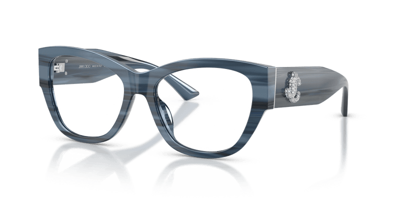 Jimmy Choo JC3033BU in Striped Navy / Demo Lens - Alternate View