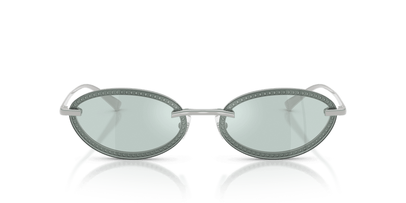 Jimmy Choo JC4020B in Silver / Azure Flash Silver (30029C) - Back View