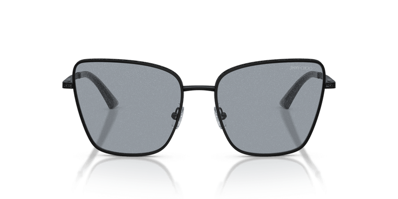 Jimmy Choo JC4023J in Matte Black / Dark Grey Glitter (30014R) - Back View