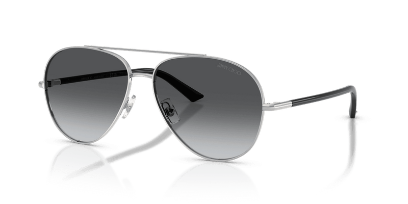 Jimmy Choo JC4026 in Silver / Polarized Gradient Grey (3002T3) - Front View