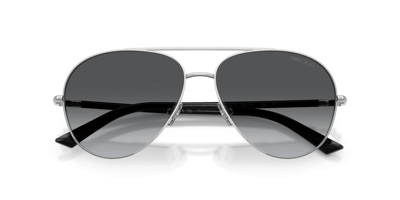 Jimmy Choo JC4026 in Silver / Polarized Gradient Grey (3002T3) - Side View