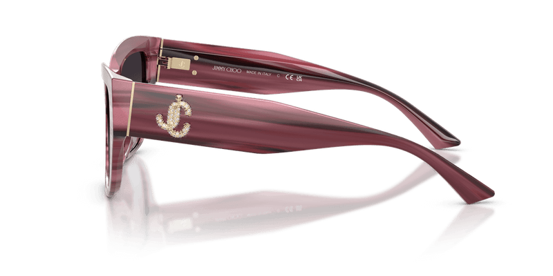 Jimmy Choo JC5039BU in Striped Cranberry / Gradient Gray - Alternate View