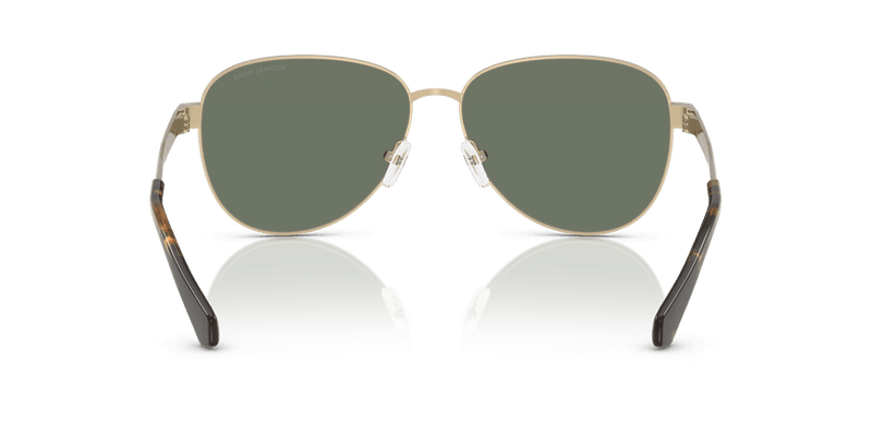 Michael Kors BIARRITZ MK1160 in Light Gold Shiny / Green Solid (10143H) - Alternate View