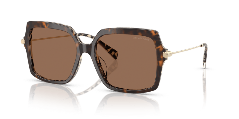 Michael Kors QUOGUE MK2247U in Dark/Cream Tortoise / Brown Solid - Alternate View