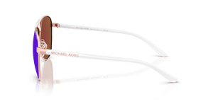 Rose Gold/White / Blue Mirror