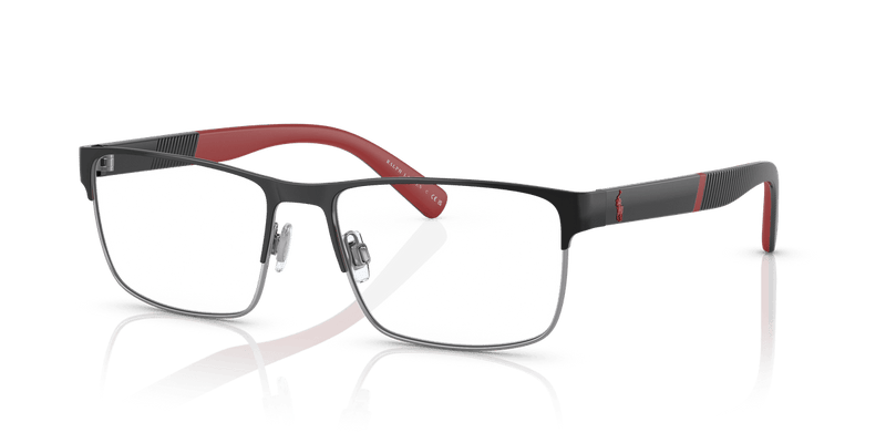 Polo Ralph Lauren PH1215 in Shiny Black/Gunmetal / Demo Lens - Front View