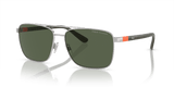Shiny Silver / Polarized Dark Green