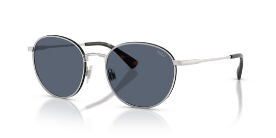 Polo Ralph Lauren PH3163 - Brushed Silver / Dark Blue (908887)