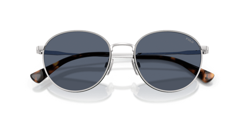 Polo Ralph Lauren PH3163 in Brushed Silver / Dark Blue (908887) - Side View
