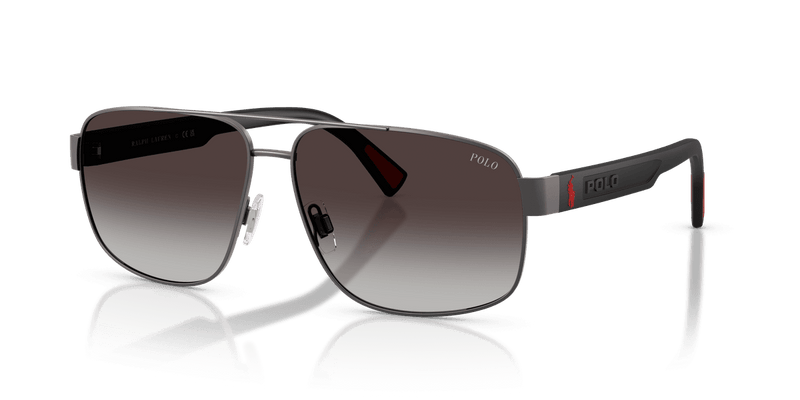 Polo Ralph Lauren PH3165 in Semishiny Dark Gunmetal / Gradient Black (92158G) - Front View