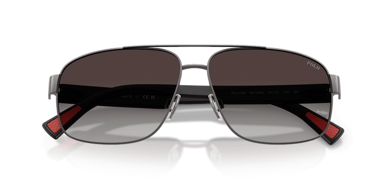 Polo Ralph Lauren PH3165 in Semishiny Dark Gunmetal / Gradient Black (92158G) - Side View