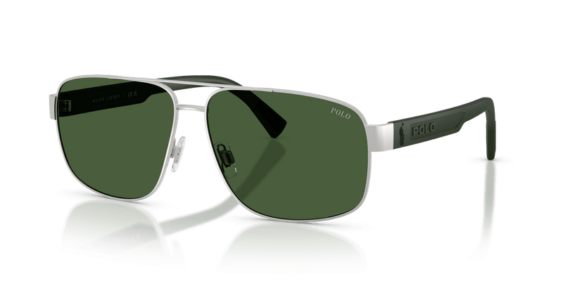 Polo Ralph Lauren PH3165 in Semishiny Silver / Dark Green (931671) - Alternate View