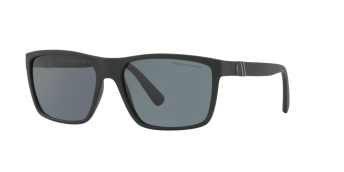 Polo Ralph Lauren PH4133 in Matte Black / Polarized Grey - Front View