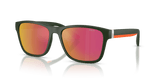 Matte Dark Green / Orange Mirror Red (55966Q)