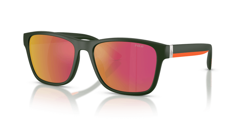Polo Ralph Lauren PH4229U in Matte Dark Green / Orange Mirror Red (55966Q) - Alternate View