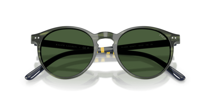 Polo Ralph Lauren PH4236 in Striped Green Havana / Bottle Green (631671) - Alternate View