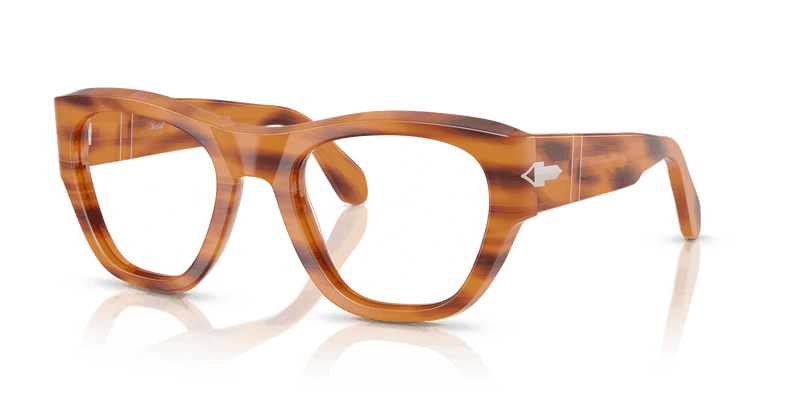 Persol PO0054V in Striped Brown / Clear (960) - Alternate View