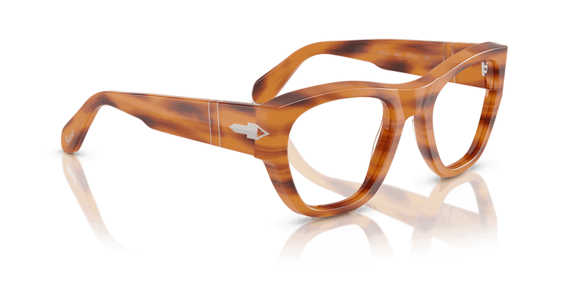 Persol PO0054V in Striped Brown / Clear (960) - Alternate View