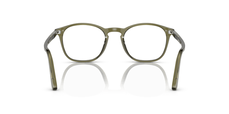 Persol PO3007V in Olive Transparent / Clear - Temple Detail