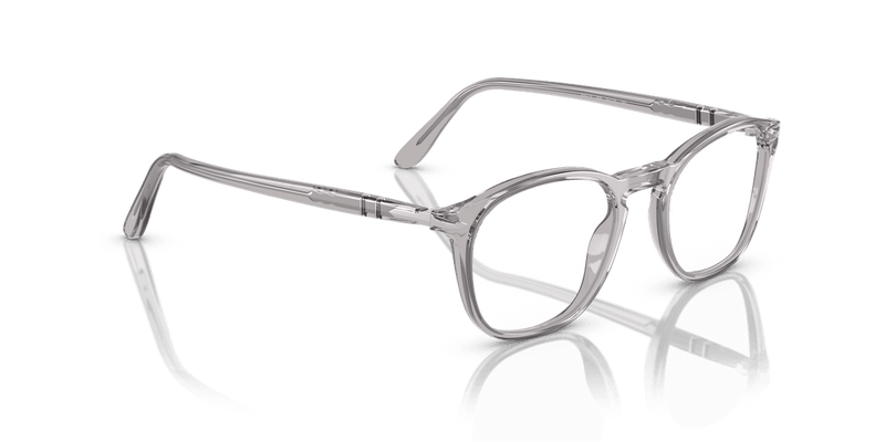 Persol PO3007V in Transparent Grey / Clear - Temple Detail